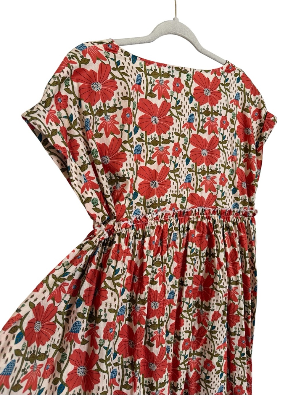 Floral Dress with Gathered Waist - Picture 3 of 4